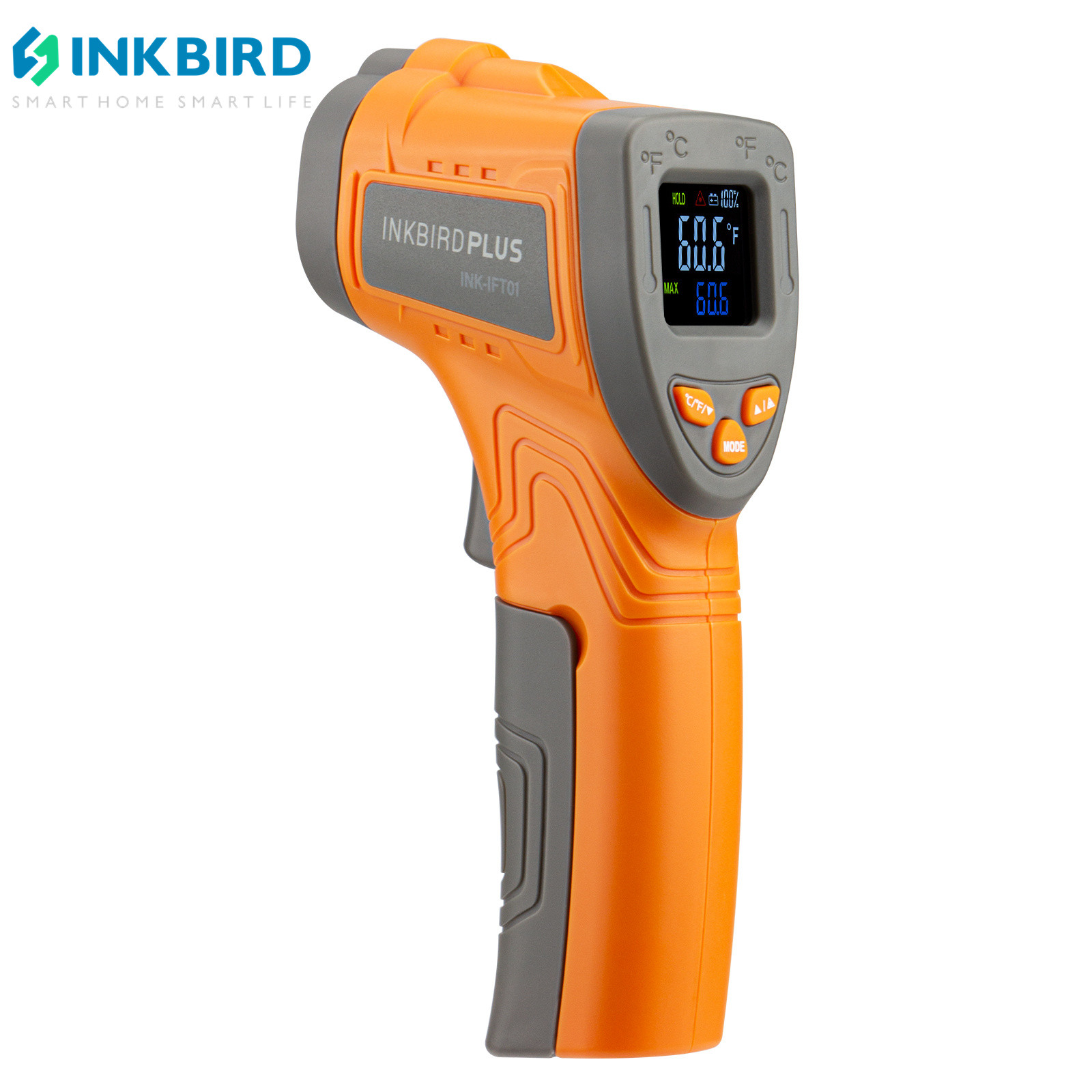 Industrial Laser Temperature Sensor - Лазерный инфракрасный термометр Inkbird, Бесконтактный цифровой